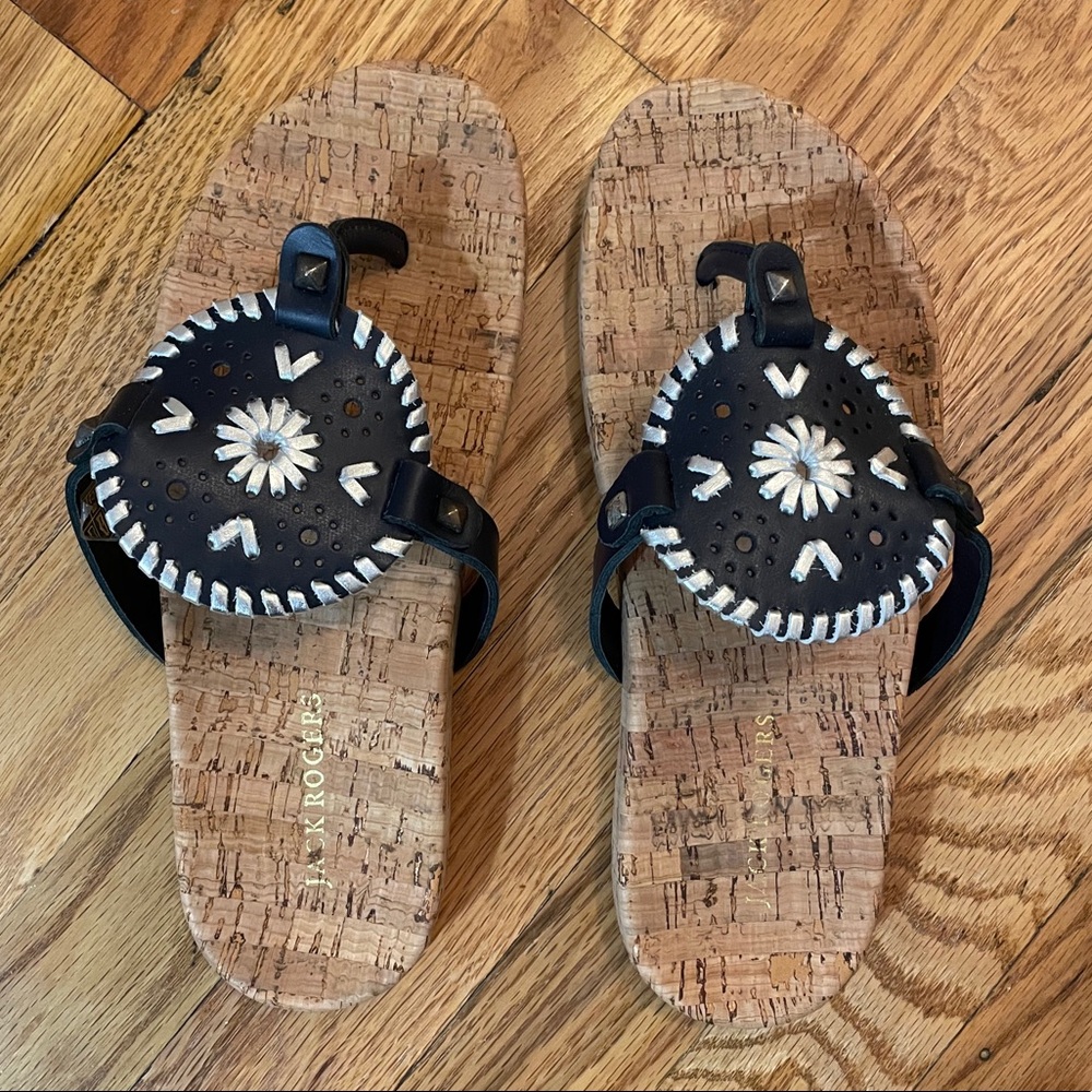 Jack Rogers Georgia cork sandal in midnight - 8.5M